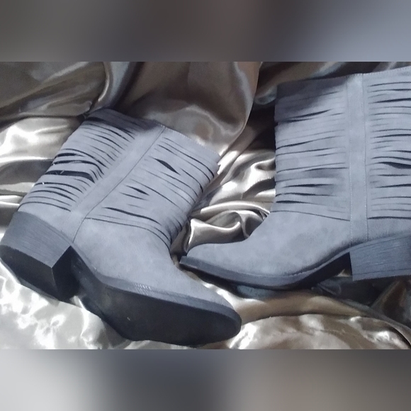 Women's "Chorus" Grey Moto Boots. Coconuts By Matisoe - Picture 3 of 5